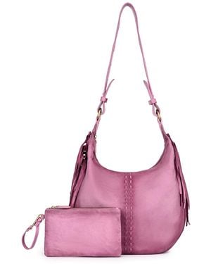 Old Trend Hydrangea Large Vintage Ombre Shoulder Handbag - Pink