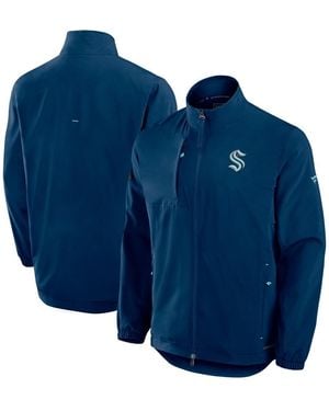 Fanatics Deep Sea Blue Seattle Kraken Authentic Pro Rink Coaches Full-zip Jacket