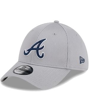 KTZ Atlanta Braves Active Pivot 39thirty Flex Hat - Gray