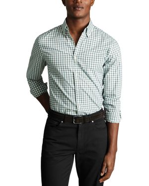 Charles Tyrwhitt Slim Fit Long Sleeve Check Button-down Shirt - Blue