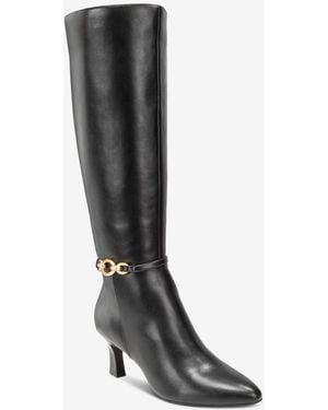 Style & Co. Shaniaa Belt Pointed Toe Booties - Black