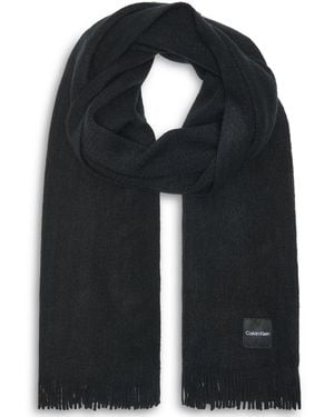 Calvin Klein Super Soft Fringe Detailing Scarf - Black
