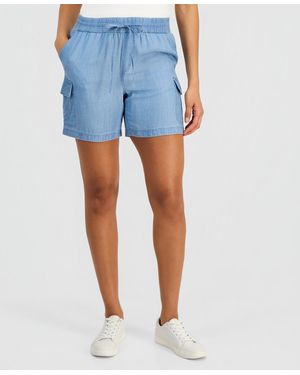 Style & Co. Chambray Cargo Shorts - Blue