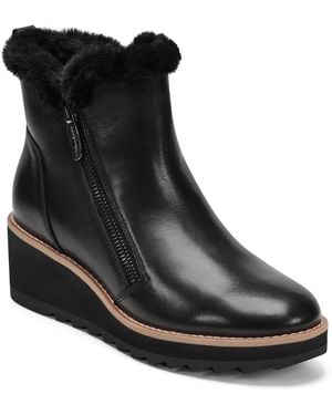Easy Spirit Jane Round Toe Wedge Booties - Black