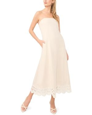 1.STATE Strapless Midi Dress - Natural