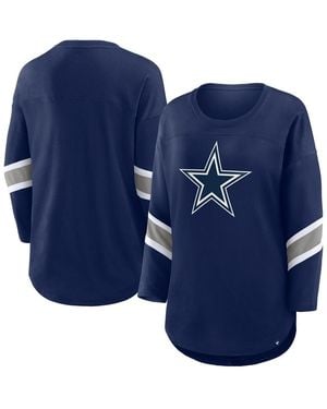 Fanatics Dallas Cowboys Plus Size Redzone 3/4-sleeve Scoop Neck T-shirt - Blue