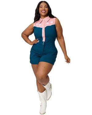 Unique Vintage Plus Size 1940s Romper - Blue