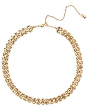 Retro Chic Rome Chain Large Necklace - Metallic
