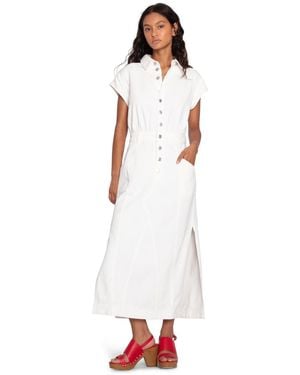 Belle & Bloom Sundown Denim Midi Shirt Dress - White