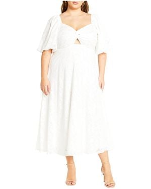 City Chic Inez Maxi Dress - White