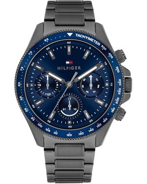 Tommy Hilfiger Multifunction Ionic Plated Stainless Steel Bracelet Watch - Blue