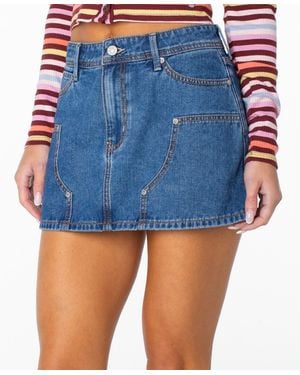 Roxy Reel Life Carpenter Mini Skirt - Blue