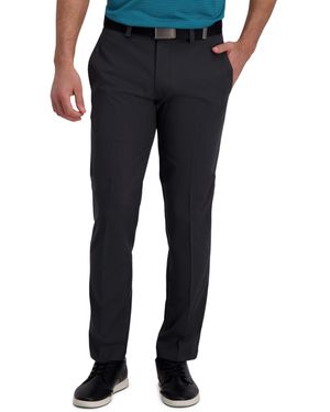 Haggar Cool Right Performance Flex Straight Fit Flat Front Pant - Gray