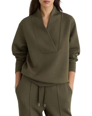 Reiss Annabel Shawl Neck Sweatshirt - Green