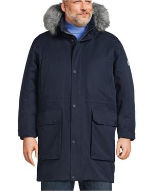 Lands' End Big & Tall Expedition Waterproof Down Parka - Blue