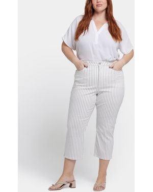 NYDJ Plus Size Joni Relaxed Capri Jeans - White