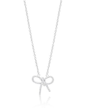 Etoile Bow Necklace Set - White