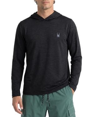 Spyder Classic Heather Hooded Long-sleeve Rashguard - Black