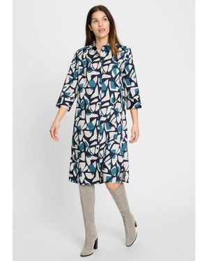 Olsen Modern Graphic Shirt Dress - White