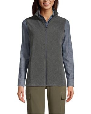 Lands' End Thermacheck 100 Fleece Vest - Gray