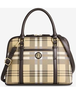 Giani Bernini Medium Quilted Dome Satchel - Natural