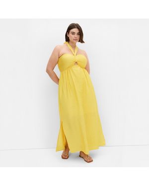 City Chic Plus Size Serene Peta Maxi Dress - Yellow