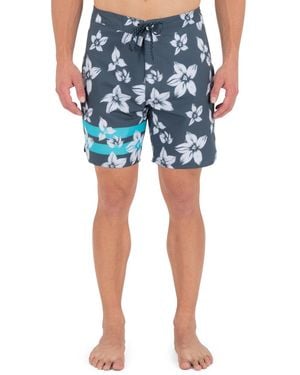 Hurley Phantom Block Party Swim Board Shorts - Blue