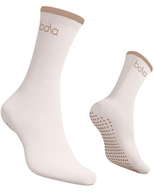 Balà Crew Grip Socks - White