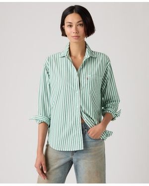 Levi's Harlie Striped Boyfriend Shirt - Green