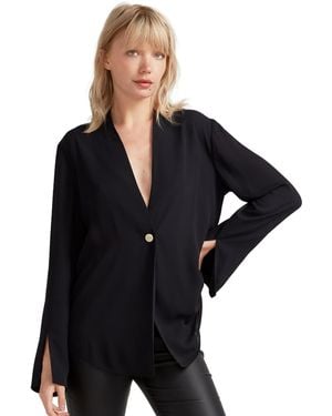 Belle & Bloom Sheer Genius Lightweight Blazer - Black