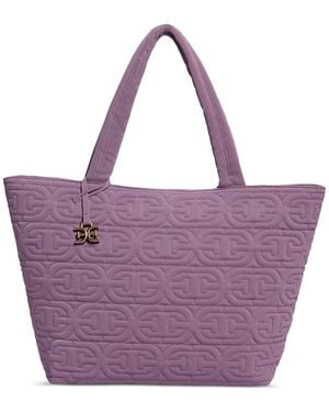 Sam Edelman Ethyl Quilted Logo Top Zip Extra Large Handbag - Purple