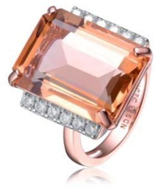 Genevive Jewelry Orange Cubic Zirconia Accent Ring - Pink