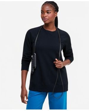 ID Ideology Fleece Pullover Tunic Crewneck Long-sleeve Sweater - Blue