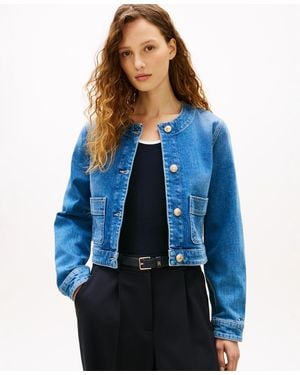 Tommy Hilfiger Denim Mid Pocket Lady Jacket - Blue