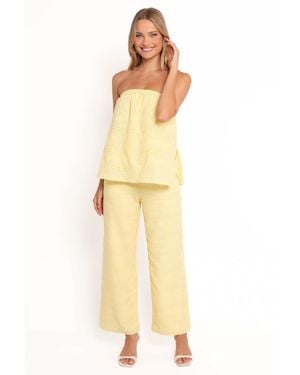 Petal & Pup Michele Strapless Jumpsuit - Yellow