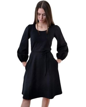Hope & Henry Fit And Flare Ponte Dress - Blue