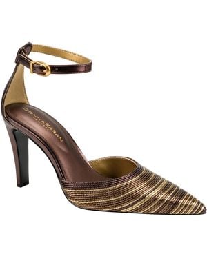 Donna Karan Patricia Ankle Strap Pumps - Brown