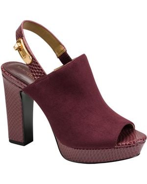 Donna Karan Serenity Platform Slingback Sandals - Purple