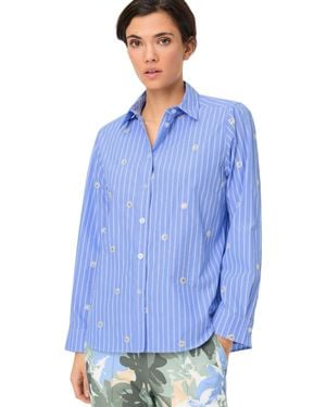 Olsen Embellised Stripe Shirt - Blue