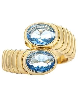 Rivka Friedman Cubic Zirconia London Blue Oval Bypass Bezel-set Ring - White
