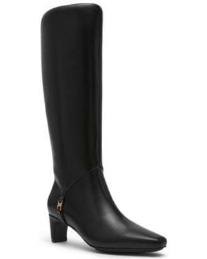 Anne Klein Iverson Knee High Dress Boots Regular Wide Calf - Black