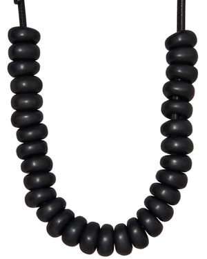 Donna Karan Black-tone Resin Collar Necklace