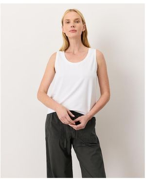 Pact Luxe Signature Tank Made With Organic Cotton - White