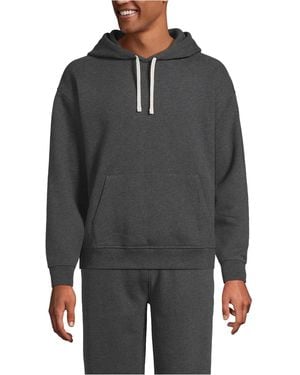 Lands' End Long Sleeve Serious Sweats Oversized Hoodie - Gray