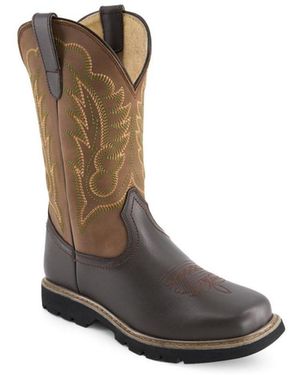 Forastero Leather Cowboy Boots Bicolor - White