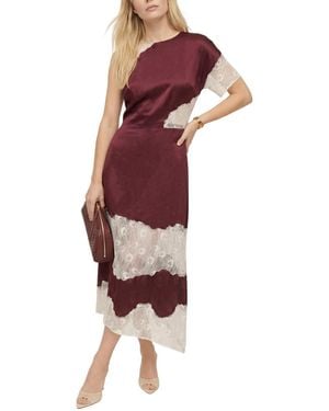 Lily and Lionel London Selma Lace Insert Maxi Dress - Red