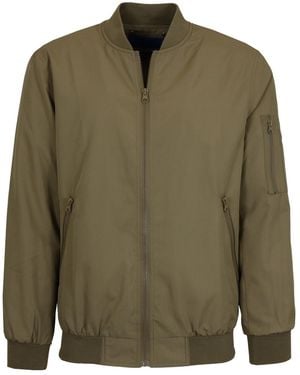 Galaxy By Harvic Lightweight Zip-up Bomber Jacket - Green