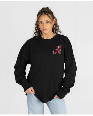 Gameday Couture Alabama Crimson Tide Light It Up Rhinestone Long-sleeves T-shirt - Black