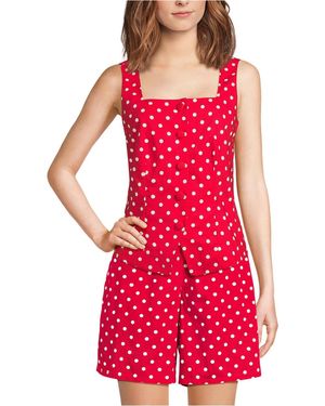 Lands' End Poplin Square Neck Vest - Red