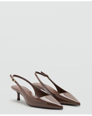 Mango Kitten-heel Pointed Shoes - Brown